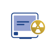 Graphic explaining the steps to take during administration, Verify radioactivity