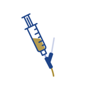 Graphic explaining the steps to take after administration, Intravenous flush